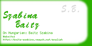 szabina baitz business card